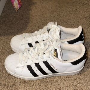 Adidas Superstar White with Black Stripes